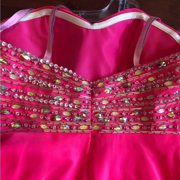 Blush Prom | Hot Pink Strapless Formal Dress - Picture 7 of 11